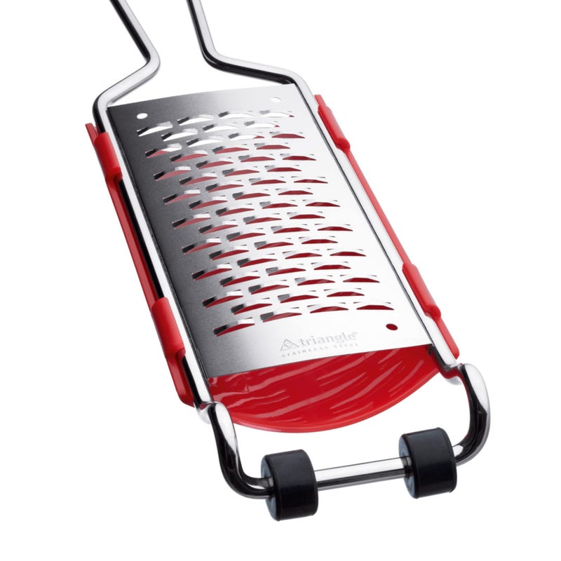 triangle 2-Way Grater with Removable Catcher - Ultra-Sharp Stainless Steel for Easy, Mess-Free Grating - Compact Design - Dishwasher Safe - Image 3